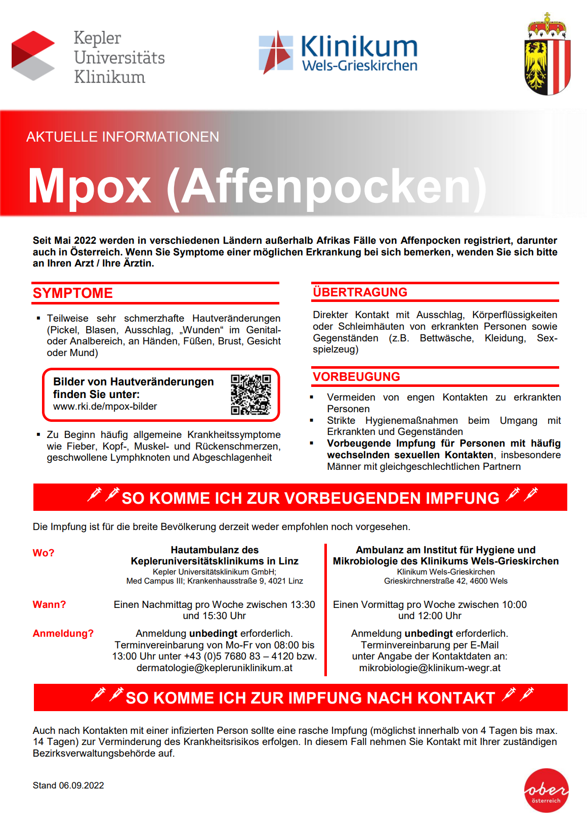 mpfung und aktuelle Infos zu Mpox (Affenpocken)