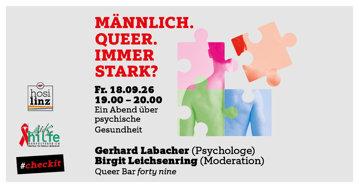 MÄNNLICH. QUEER. IMMER STARK? – Ein Abend über psychische Gesundheit